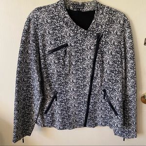 Diane Gilman Lux Sport zipper moto jacket